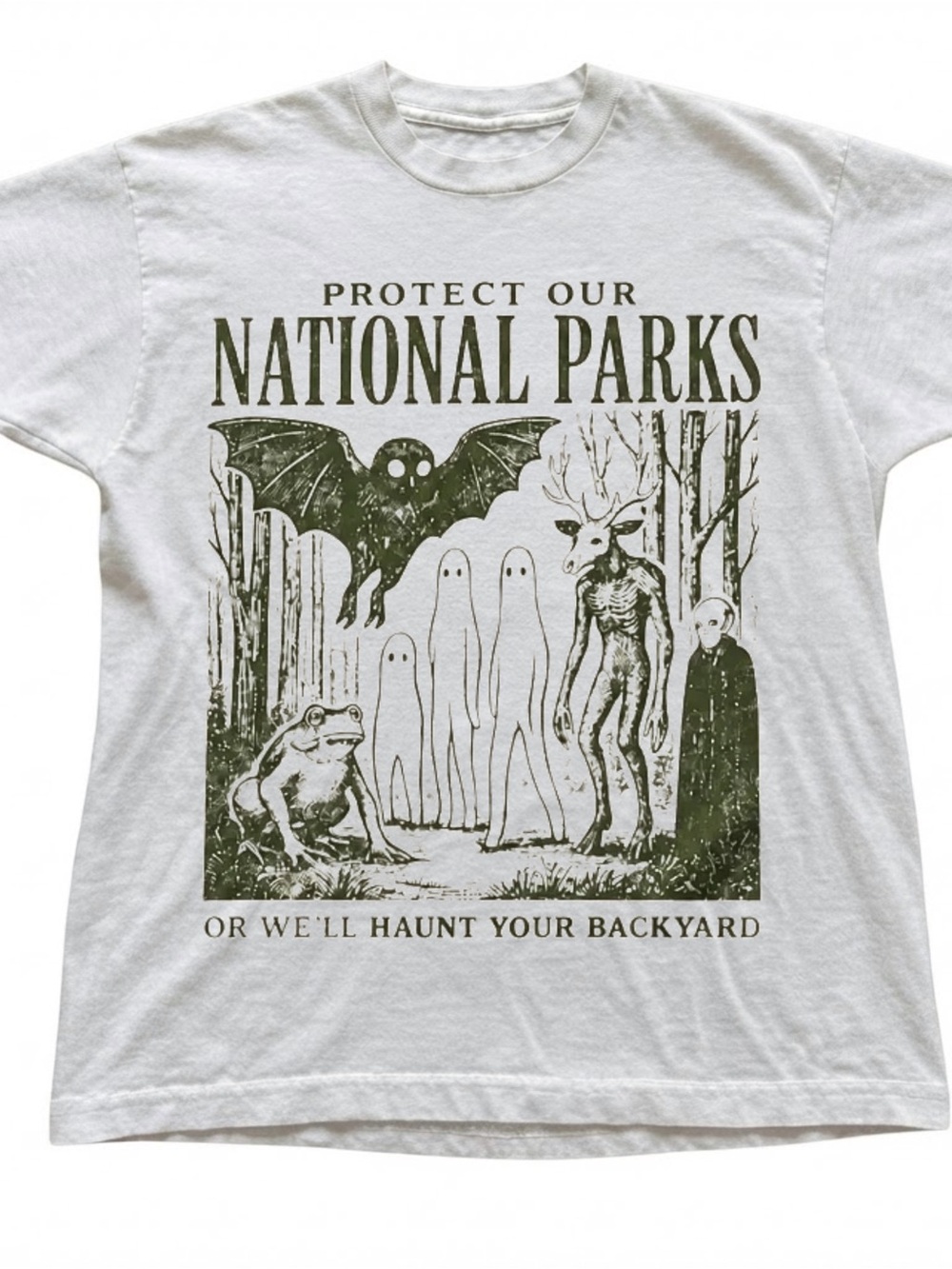 Cryptid National Parks Graphic Tee Gildan Forest Monsters T-Shirt